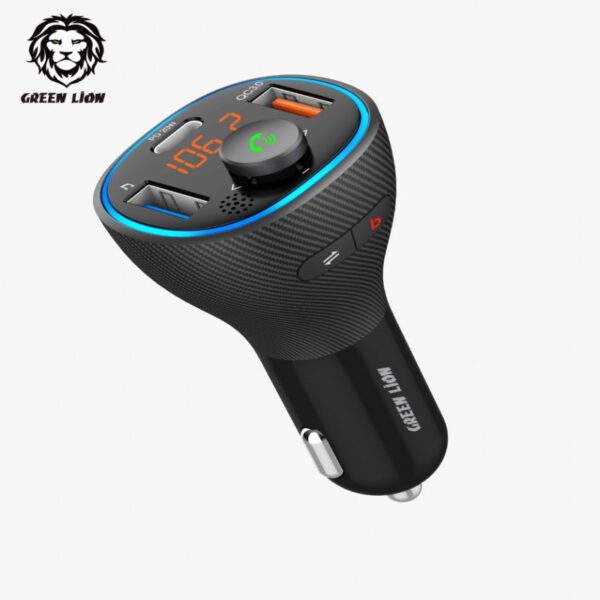 عدة السيارة اللاسلكية من Green Lion مع جهاز إرسال FM مدمج (QC3.0 + PD 20W) 38 وات