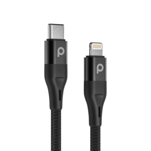 بوردو مضفر من USB-C إلى Lightning PD (9V 1.2m) أسود